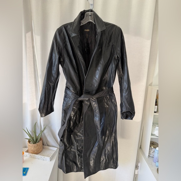 Maje Grenchir black leather trench coat FINAL PRICE NO OFFERS CONSIDERED - Picture 10 of 12